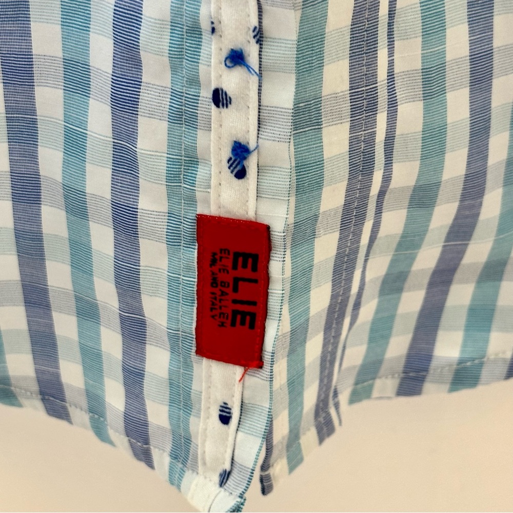 Elie Balleh Pastel Plaid Boy's Dress Casual Button-Down Shirt Size 5 - Picture 5 of 9